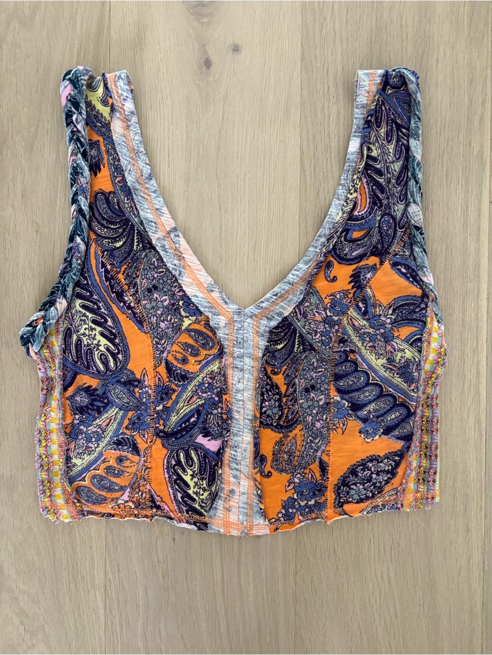 Free People Paisley Crop Tank Top